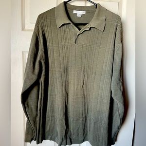 Mens Geoffrey Beene Knit L/S Polo